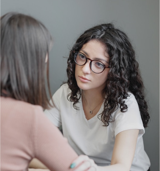 Female psychologist holds a meeting with a patient